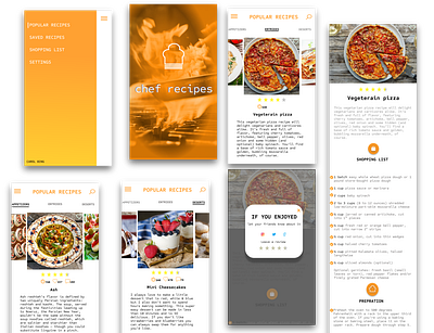 Mobile App for a Restaurant figma illustration illustrator udemy ui design