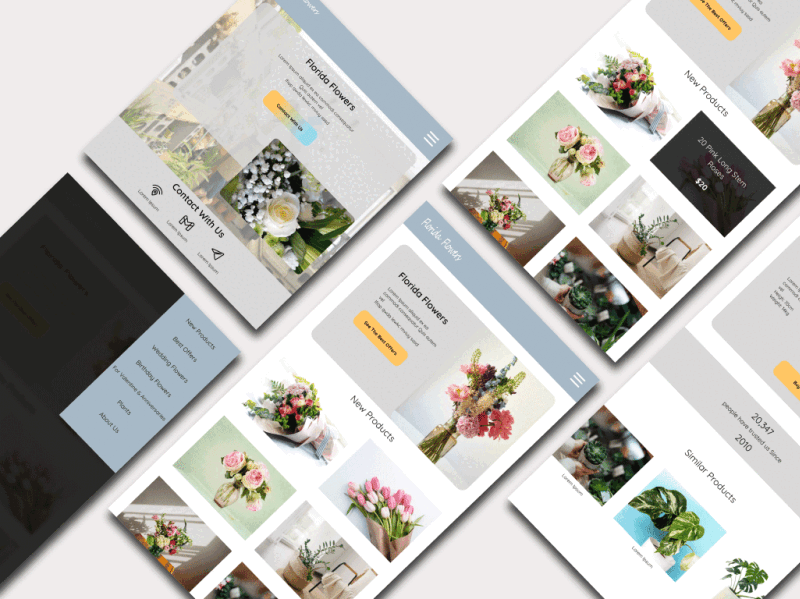 Flower Shop App design figma ui ux