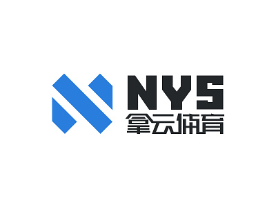 NYS NaYun Sports Logo blue bold brand design geometric internet logo sports