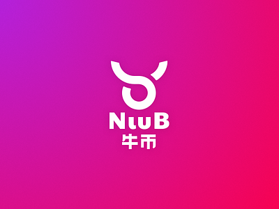 NiuB Logo animal blockchain brand bull cow cryptocurrency dce design exchange geometric logo minimalism technology