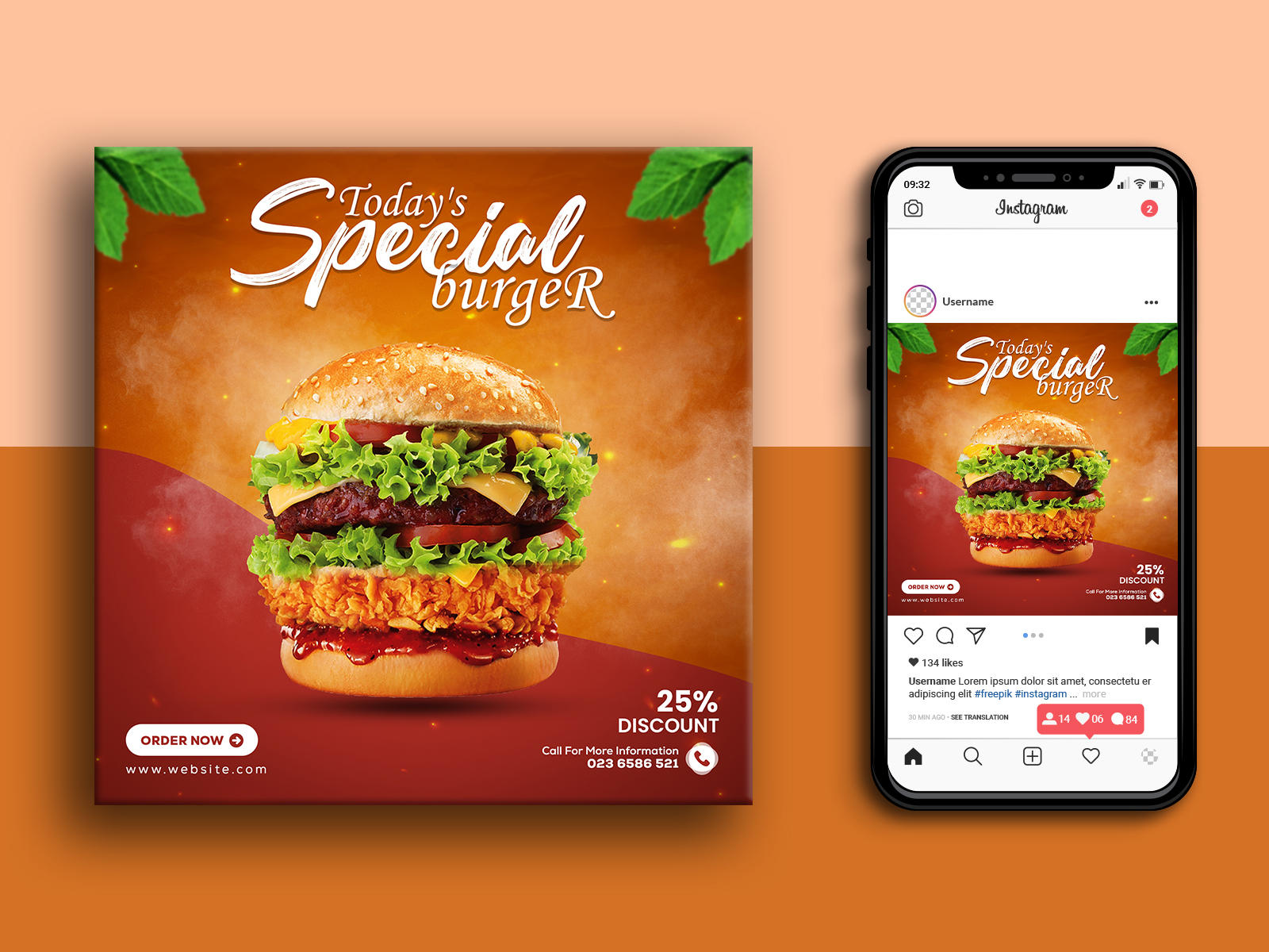 Burger Banner Template by Al Imran on Dribbble