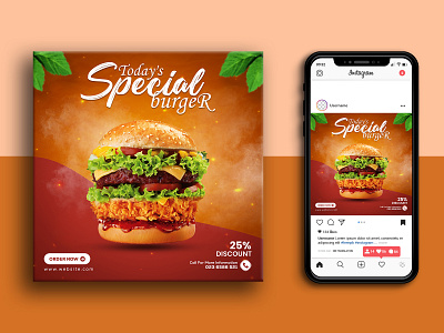Burger Banner Template design graphic design illustration