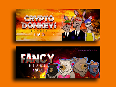 NFT crypto banner Design. banner banner design design graphic design nft banner facebook