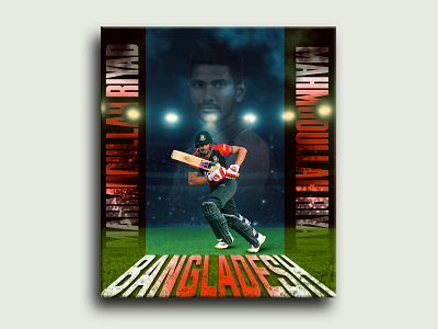 Cricket Poster Design banner banner design cricket design graphic design play poster typography