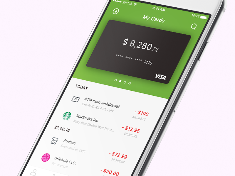 Bank App by Andrew Lykko on Dribbble