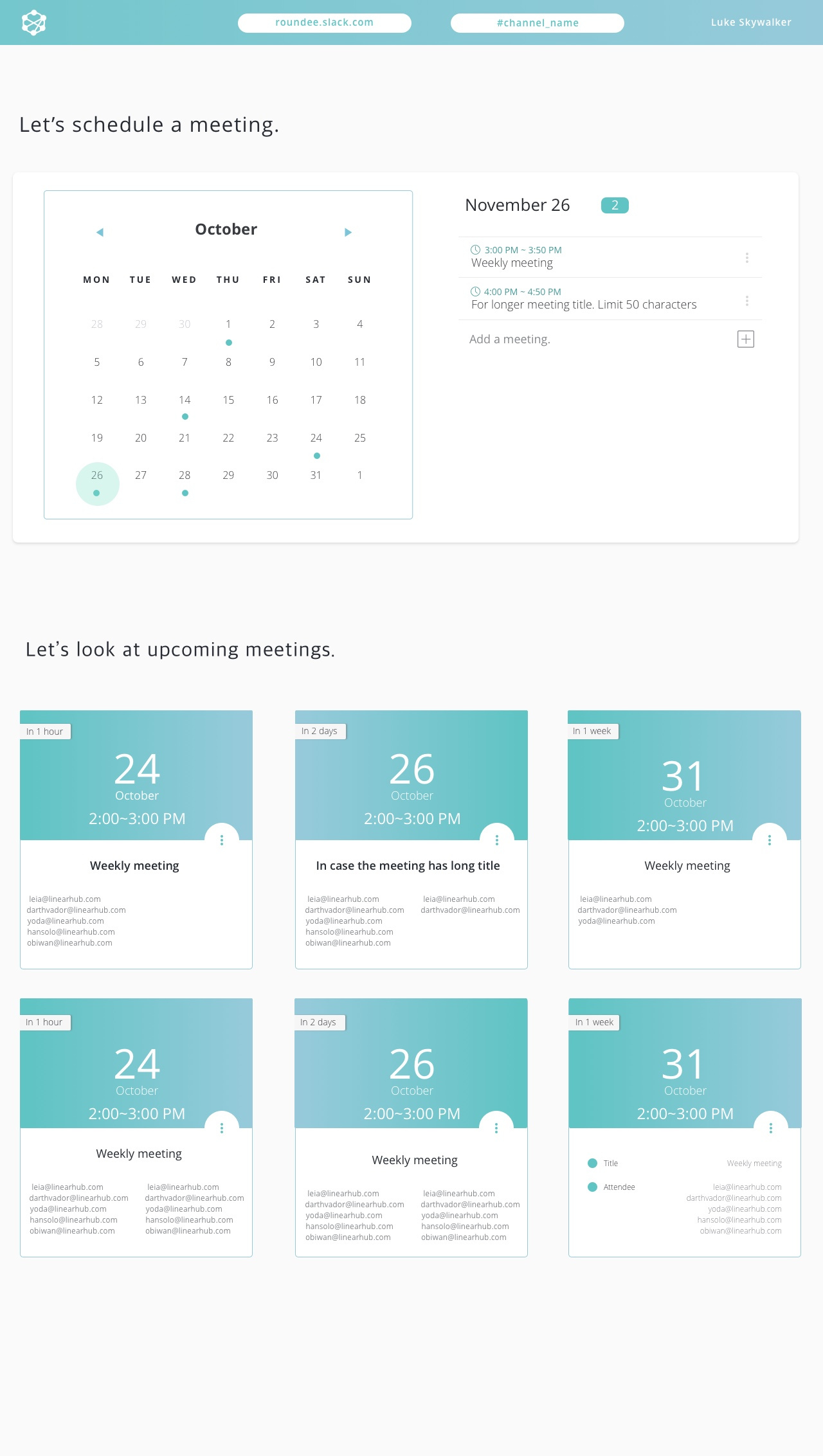 Schedule Page By Alison Yoon On Dribbble