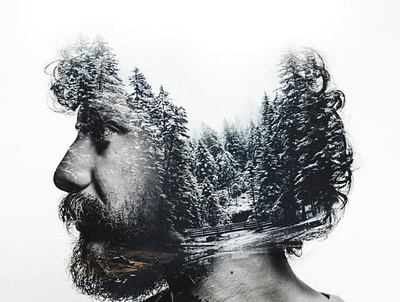 Double exposure art doubleexposure jungle man photoshop tree