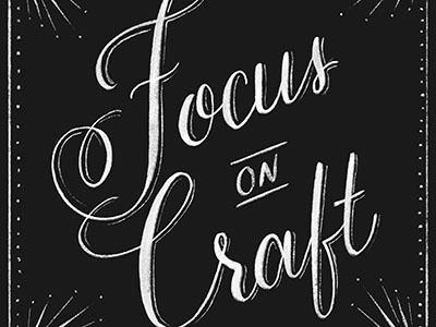 Focus On Craft chalk chalkboard craft hand lettering illustration ipad ipad pro lettering procreate procreate app script texture