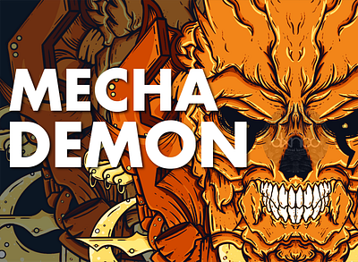 MECHA DEMON art creature demon design digital illustration digitalart evil illustration logo procreate