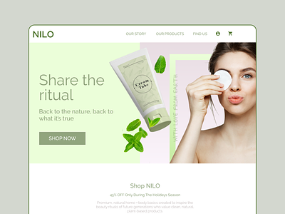 Nilo - Shopify Store branding design shopify ui web website