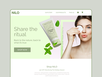 Nilo - Shopify Store branding design shopify ui web website