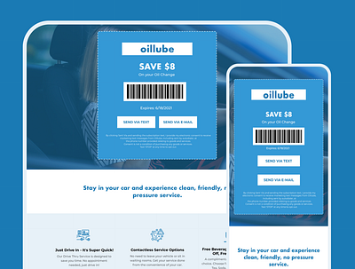 Landing page design - Oil change Business