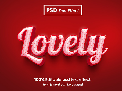 Lovely Editable 3D Text Effect