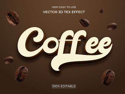 Coffee Editable 3D Text Effect 3d 3d font 3d text effect coffee coffee text effect design font effect graphic design illustration logo text effect
