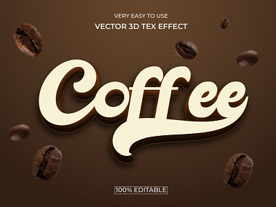 Coffee Editable 3D Text Effect