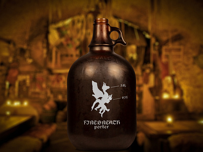 Branding – Firebreath porter bar beer branding design gallon graphic design logo logotype medieval mockup porter sketch vector