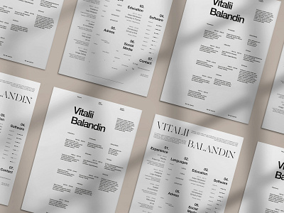 Personal Branding – CV a4 branding cv design graphic design grid minimal minimalist minimalistic paper personalbranding resume