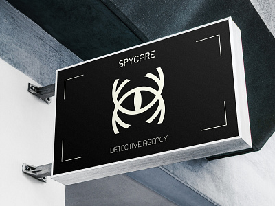 Branding – Spycare agency black branding design detective eye eyes grain graphic design logo logotype office outdoor sign spy vector