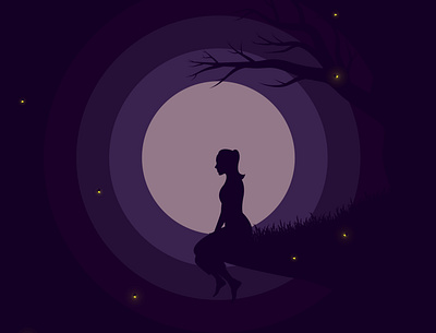 Night Beauty design illustration illustration digital vector