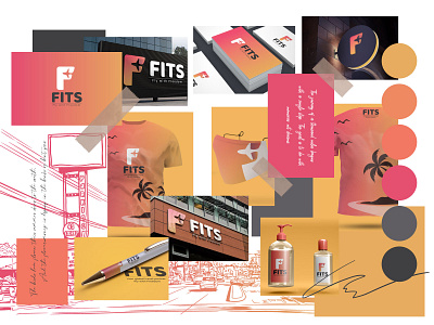 FITS Logo Design and Brand Guideline Design billboard branding design digital illustration flat graphic design illustration illustration digital logo mask minimal packaging pen stationary design t shirt tshirt vector