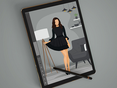 Female Portrait Illustration artwork decoration design digital illustration female flat girl illustration illustration digital interior minimal portrait vector woman