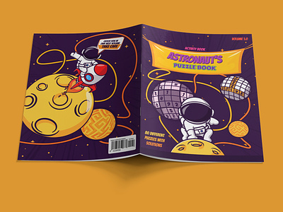 Astronaut's Puzzle Book Design activity book amazon astronaut book design digital illustration flat fun illustration illustration digital maze publication puzzle book vector