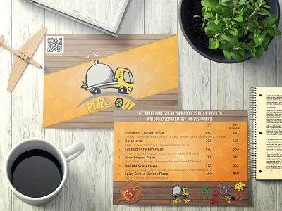 Flyer Design branding design digital illustration flat flyer food illustration illustration digital leaflet marketing minimal modern design pizza promotion vector