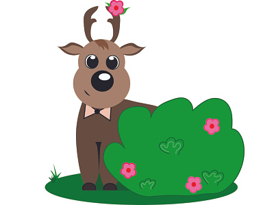 kawaii deer animals cute animals deer deer illustration illustration illustrator kids illustration vector