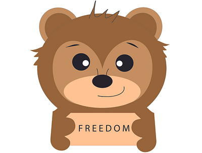 Freedom for animals animals bear freedom illustration illustrator vector