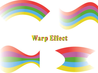 Warp Effect illustration illustrator rainbow vector warp effect