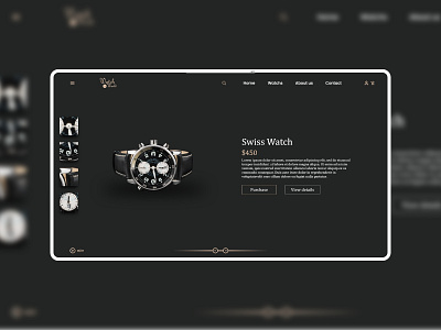 Luxurywatch ⌚️ Product Landing Page design minimal ui ux watch web