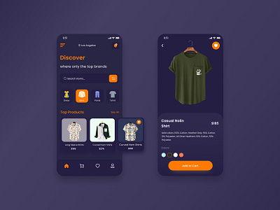 Cloth store app concept