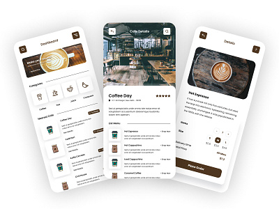 Coffee Restaurant Mobile App Concept