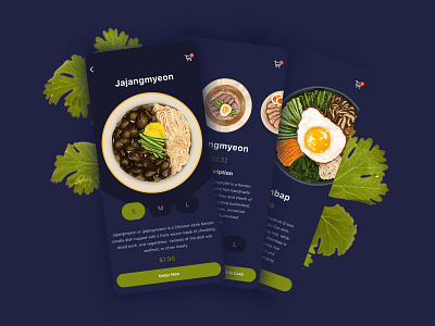 KOREAN FOOD - MOBILE APP 🍙 clean creative design figma food food app food delivery app food mobile app illustration korean food logo ui ux website