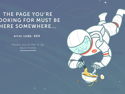 404 - Lost in Space 404 astronaut dude error ramen space