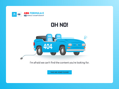 Formula E 404 page concept 404 404 page branding error failure figma formula e illustration missing oh no ui design web design