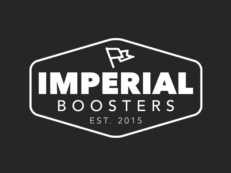 Imperial Boosters Brand bold heavy type logo design logo branding
