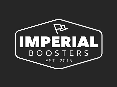 Imperial Boosters Brand bold branding heavy type logo logo design