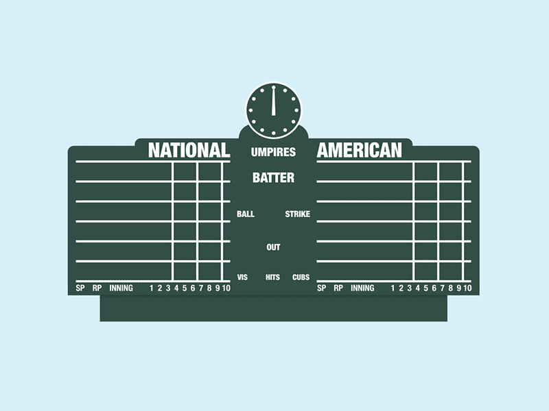 America's Pastime chicago flat design graphic design motion design motion baseball wrigley wrigley field