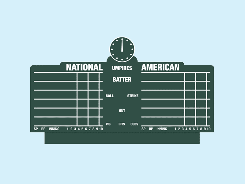 America's Pastime baseball chicago flat design graphic design motion motion design wrigley wrigley field