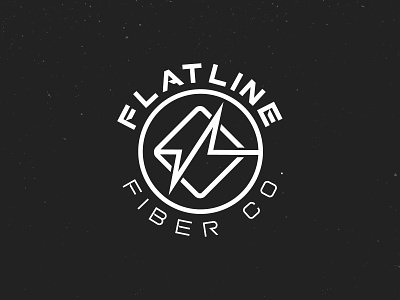 Flatline Fiber Co. branding clean logo design mono-line simple