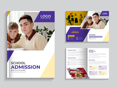 Kids School Admission Brochure a4 admission bifold branding design education bi fold education leaflet graphic design mondols graphic school brochure