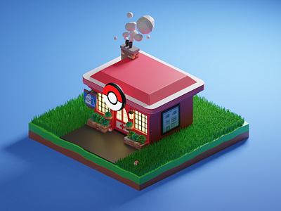 pokecenter 3d design designs illustration lowpoly lowpoly3d