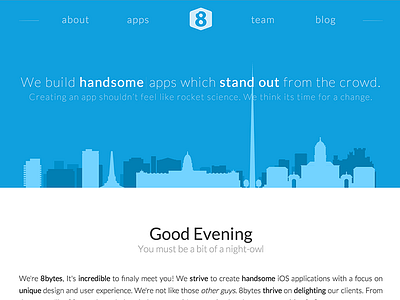 8bytes Homepage 8bytes app blue development dublin home homepage ireland landing landingpage page website