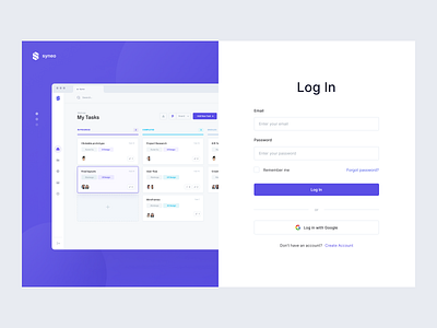 Syneo | Task Management Platform app calendar clean dashboard design layout login management platform project project management signup software task todo todo app track ui ux web