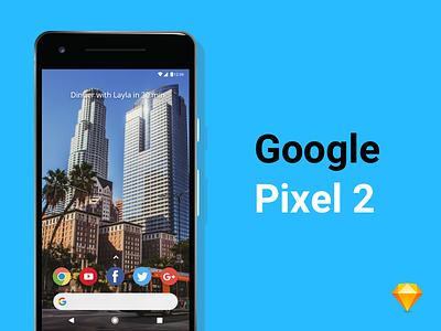 Google Pixel 2 Mockup (Freebie) android freebie freebies google mockup oreo pixel2