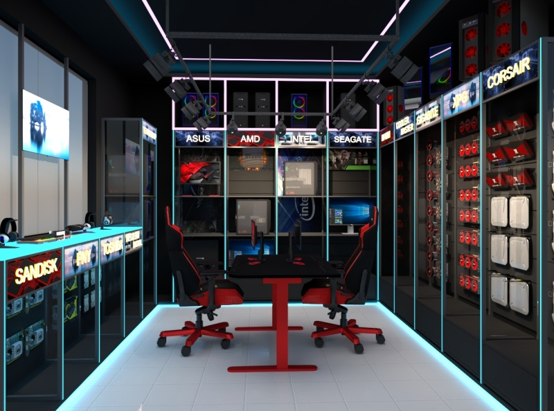 COMPUTER ACCESSORIES STORE INTERIOR DESIGN by RAQIBUL HASAN MOZUMDER on