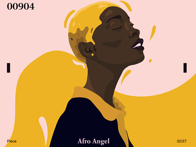 Afro Angel art design flat graphic design illustration illustrator minimal vector web