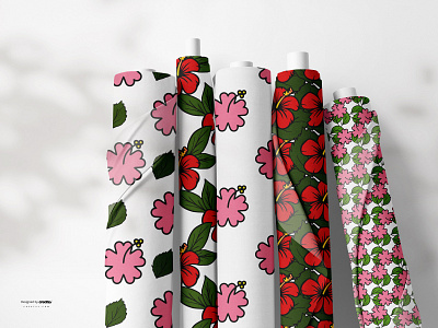 Hibiscus flower pattern design design flower hibiscus hibiscus flower illustration mockup pattern