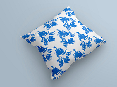 Bluebell flower pattern design blue bluebell design flower graphic design illustration mockup pattern pillow